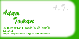 adam topan business card